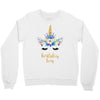 birthday unicorn family series birthday boy Crewneck Sweatshirt