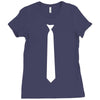 skinny white tie Ladies Fitted T-Shirt