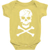 skull and crossbones pirate neon Baby Onesie