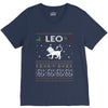 leo christmas ugly sweater V-Neck Tee