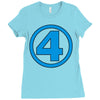 number 4 Ladies Fitted T-Shirt