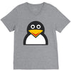 penguin face V-Neck Tee