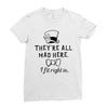 They're All Mad Here. I fit right in Ladies Fitted T-Shirt
