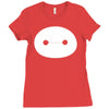 big hero 6 baymax head eyes Ladies Fitted T-Shirt
