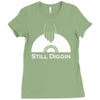 diggin in the crates Ladies Fitted T-Shirt