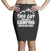 Camper Couple Man White Pencil Skirts