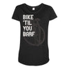 bike 'til you barf Maternity Scoop Neck T-shirt