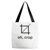 oh crop Tote Bags