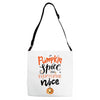 pumpkin spice and everything nice Adjustable Strap Totes