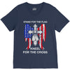 stand for the flag kneel for the cross V-Neck Tee