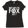 what does the fox say Ladies Fitted T-Shirt
