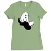 flying ghost Ladies Fitted T-Shirt