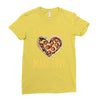 eat pizza make love Ladies Fitted T-Shirt