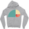 fibonacci golden ratio colorful Zipper Hoodie