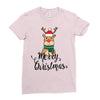 merry cristmas reindeer Ladies Fitted T-Shirt