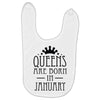queens are born in january (2) Baby Bibs