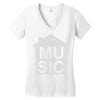 house music Women's V-Neck T-Shirt