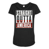 straight outta america Maternity Scoop Neck T-shirt