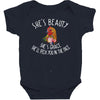 she's beauty she' grace t shirt chicken farm Baby Bodysuit