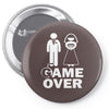 game over Pin-back button