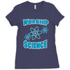 science worship funny geek atheist anti religion Ladies Fitted T-Shirt