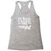 i'm black i read and i know Racerback Tank