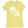 camper van surf split retro Ladies Fitted T-Shirt