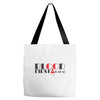 blood first Tote Bags