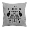 This Teacher Survived The 2016 2017 School Year Throw Pillow