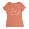 funny rude fingers ideal birthday gift or present Women's Triblend Scoop T-shirt
