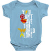 you can't save the world alone Baby Bodysuit