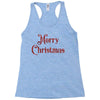 merry christmas red glitter Racerback Tank