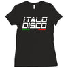 retro italo disco Ladies Fitted T-Shirt