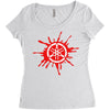 red logo Women's Triblend Scoop T-shirt
