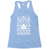 funny ugly christmas smiley emoticon Racerback Tank