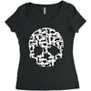 cat skull Women's Triblend Scoop T-shirt