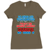 push me around grandpa Ladies Fitted T-Shirt