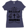 I Am One Blessed Grandma Ladies Fitted T-Shirt