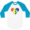 Love is Love Heart 3/4 Sleeve Shirt