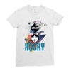 who loves husky Ladies Fitted T-Shirt