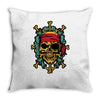 pirate bones skull Throw Pillow
