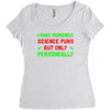 imake horrible since puns but only periodicaly Women's Triblend Scoop T-shirt