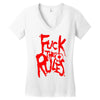 arch enemy fuck the rules Women's V-Neck T-Shirt