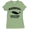 narwhal whale Ladies Fitted T-Shirt