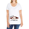 August Peeking Out Baby Boy Ladies Curvy T-Shirt