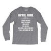 Super April Girl Long Sleeve Shirts