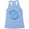 save the narwhales Racerback Tank