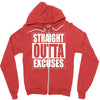 straight outta excuses Zipper Hoodie