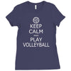 keep calm &amp; play volleyball Ladies Fitted T-Shirt