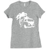 camper van surf split retro Ladies Fitted T-Shirt